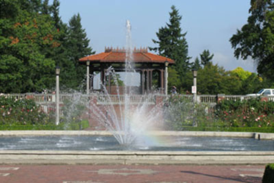 Peninsula Park Rose Garden After Using Ruler