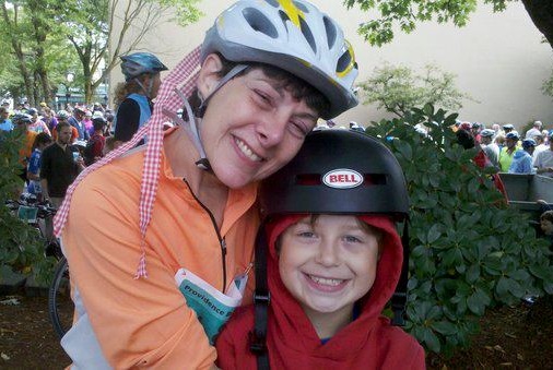 Jane and Jacob at Bridge Pedal